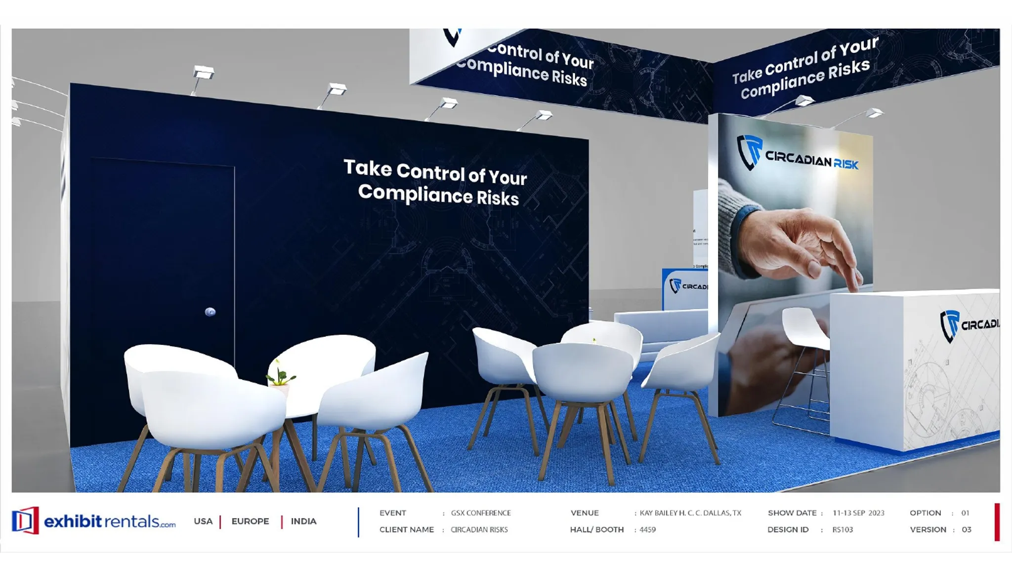 20x40 Île booth design by Exhibit-Rentals